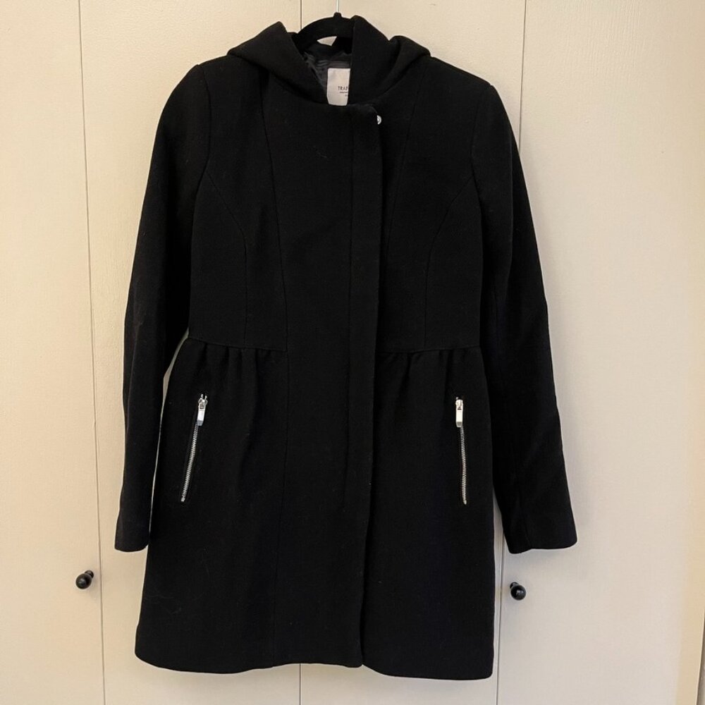 Zara Trafaluc Black Wool Coat